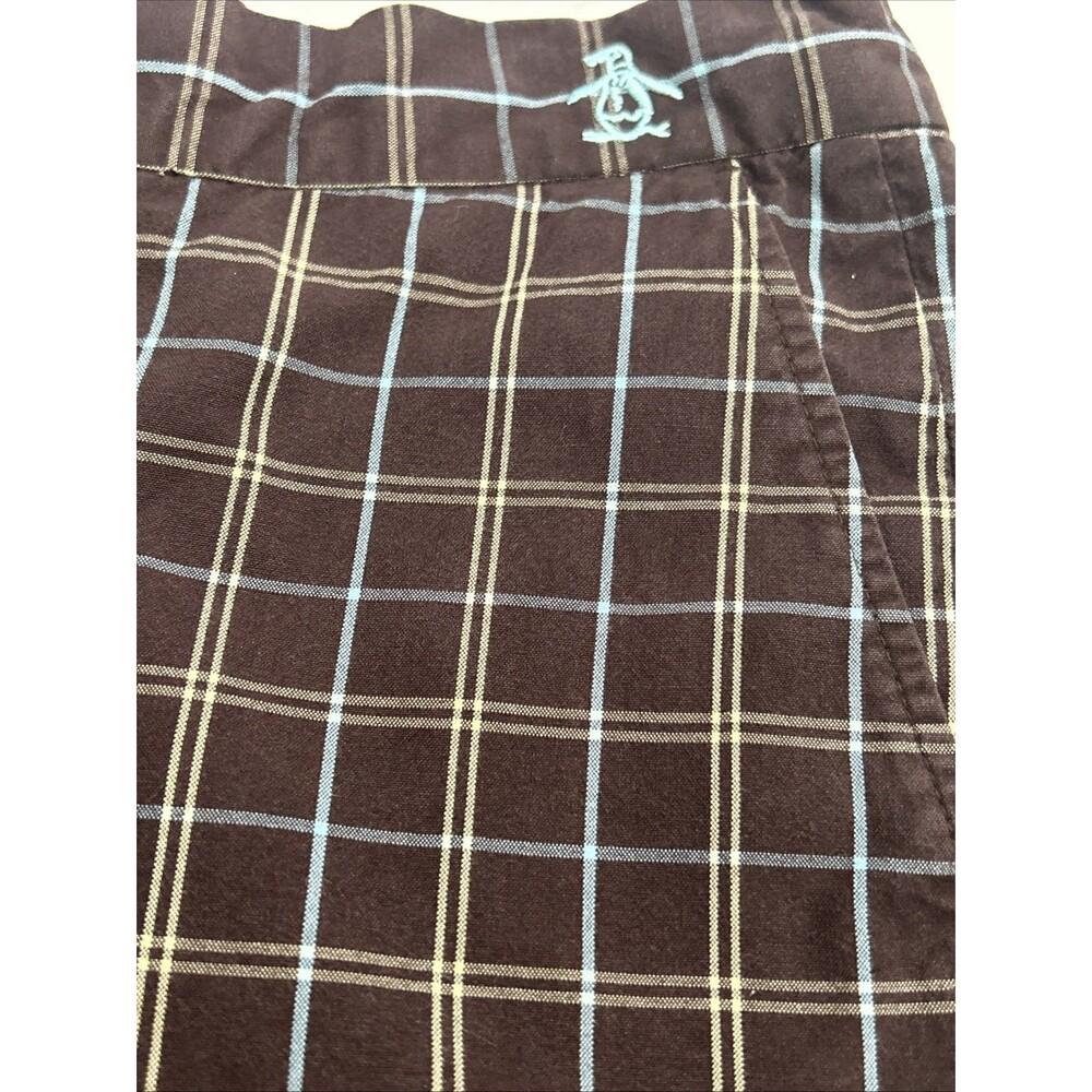 Original Penguin Men's Shorts Brown Plaid Size 30 - Picture 2 of 16